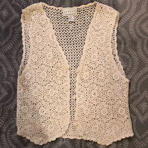 Boho Festival Crochet Floral Vest